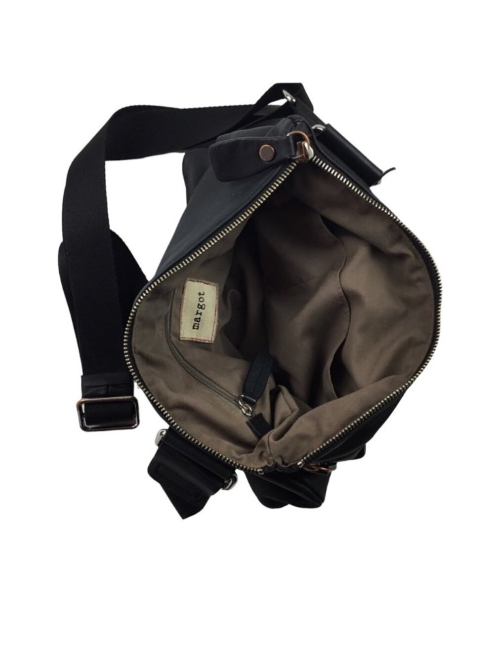 Margot Black Leather Shoulder Bag - Buttery Soft - Picture 3 of 6